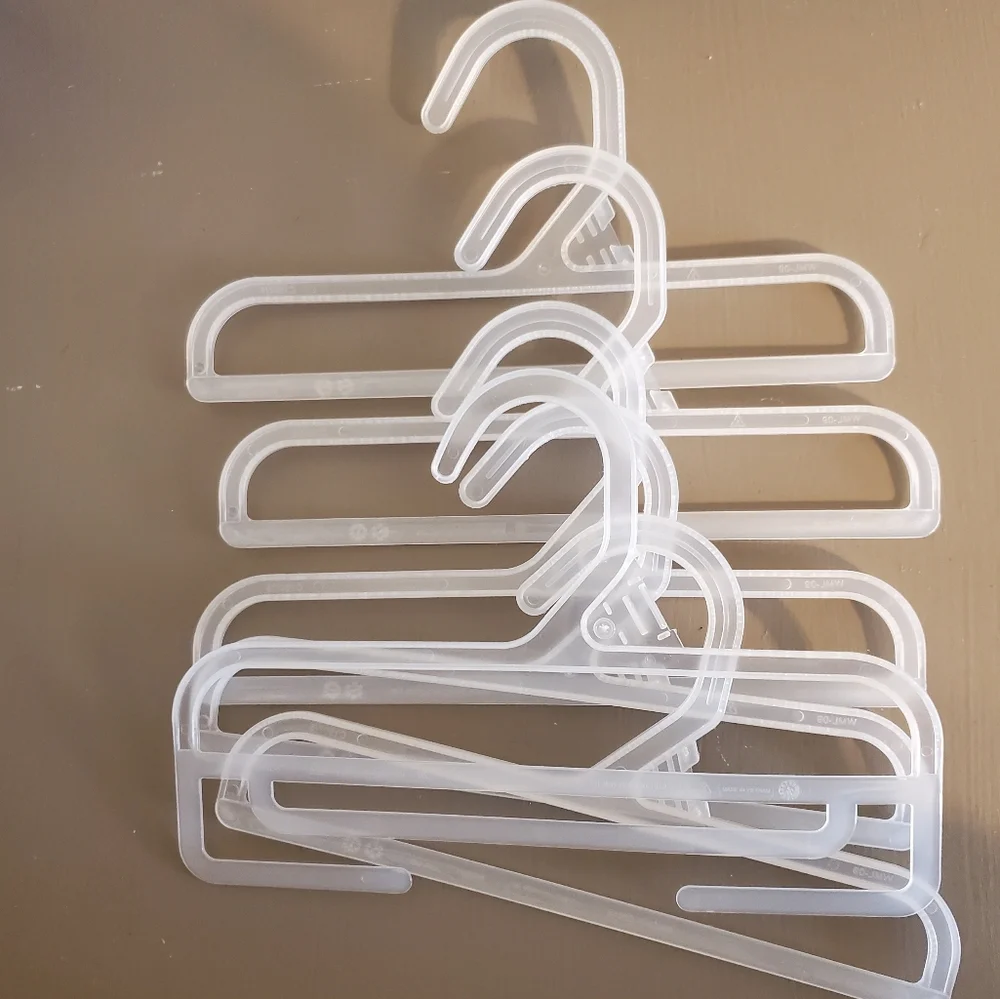 Six small hangers for scarves, ties, leggings, other small clothing, accessories